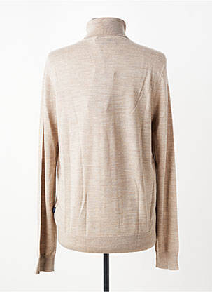 Pull col roulé coupe cintrée manches longues beige KRONSTADT homme