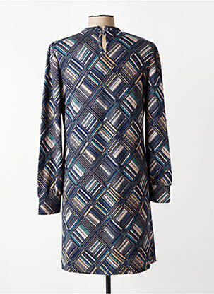 Robe courte manches longues manches longues bleu SURKANA femme