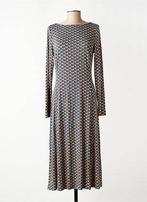 Robe longue manches longues manches longues bleu SURKANA femme