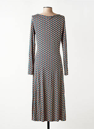 Robe longue manches longues manches longues bleu SURKANA femme