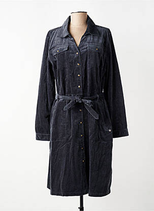 Robe mi-longue manches longues manches longues bleu TIMEZONE femme