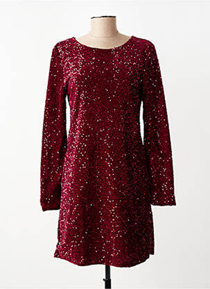 Robe courte manches longues manches longues rouge LOKITA femme