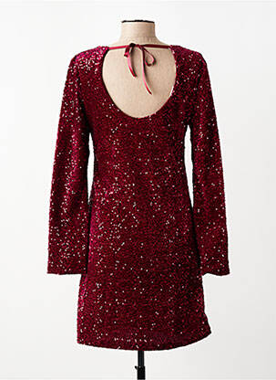 Robe courte manches longues manches longues rouge LOKITA femme