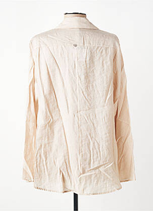 Chemisier tissage crêpe manches longues beige PLEASE femme