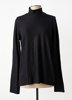 Pull coupe cintrée manches longues noir SUN VALLEY femme