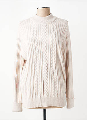 Pull stretch manches longues beige SUN VALLEY femme