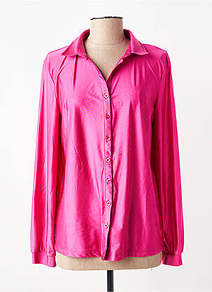 Chemisier coupe fluide manches longues rose HBT femme