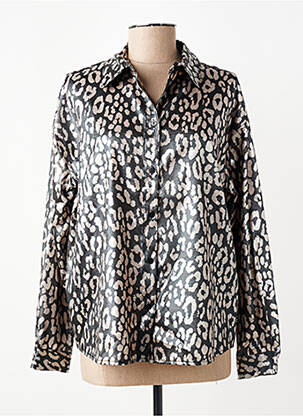 Chemisier coupe fluide manches longues argent PLEASE femme