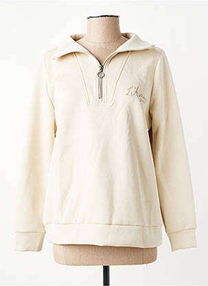 Sweat-shirt stretch manches longues beige SUN VALLEY femme