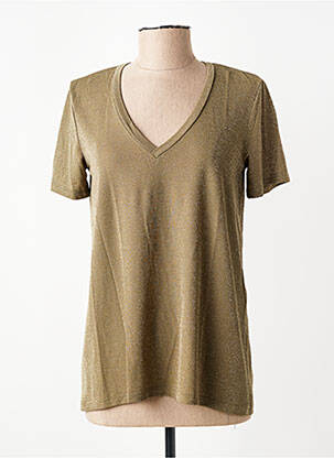Top stretch manches courtes vert PLEASE femme