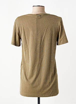 Top stretch manches courtes vert PLEASE femme