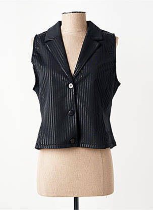 Gilet sans manche coupe cintrée noir HBT femme
