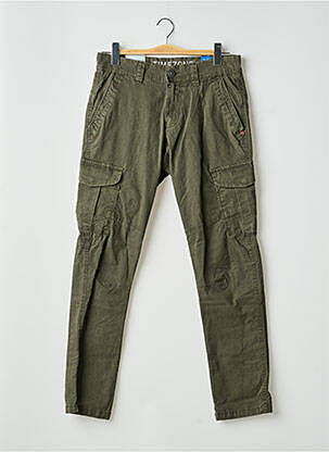 Pantalon cargo poches taille normale vert TIMEZONE homme