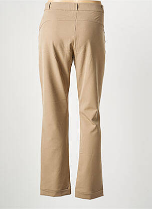 Pantalon droit stretch taille normale beige HBT femme