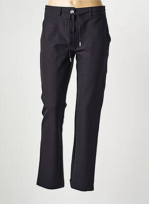 Pantalon droit stretch taille normale noir HBT femme