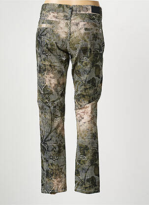 Pantalon droit stretch taille normale vert PLEASE femme