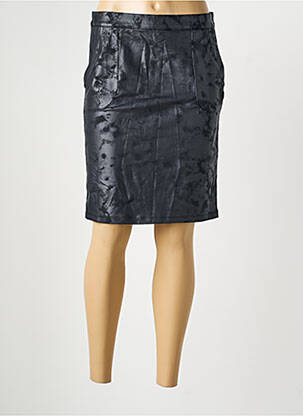 Jupe mi-longue stretch noir HBT femme