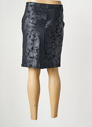 Jupe mi-longue stretch noir HBT femme