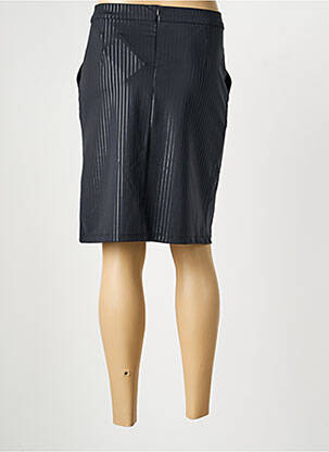 Jupe mi-longue taille normale noir HBT femme