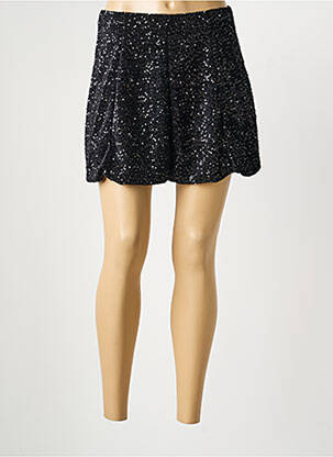 Jupe courte coupe droite noir LOKITA femme