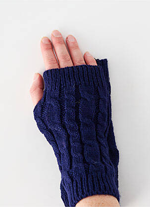 Mitaines stretch bleu C'EST BEAU LA VIE femme