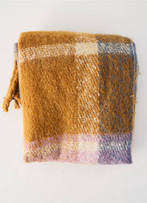 Echarpe tissage peau de pêche marron ICHI femme
