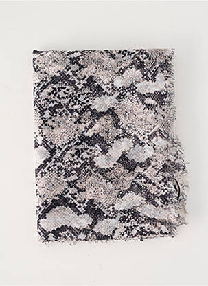 Foulard imprimé animal gris LE TEMPS DES CERISES femme