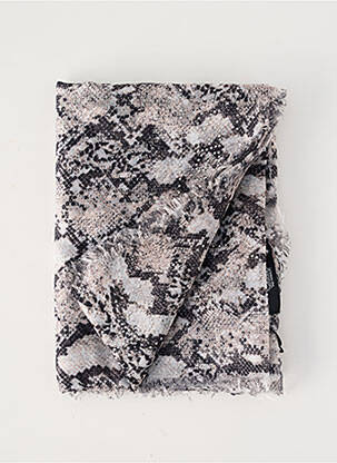 Foulard imprimé animal gris LE TEMPS DES CERISES femme