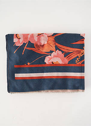 Foulard tissage popeline vert ICHI femme