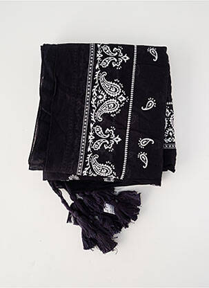 Foulard imprimé cachemire noir MOLLY BRACKEN femme