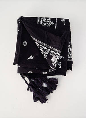 Foulard imprimé cachemire noir MOLLY BRACKEN femme