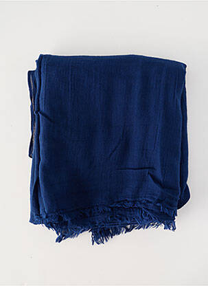Foulard tissage popeline bleu GRACE & MILA femme
