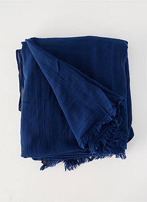 Foulard tissage popeline bleu GRACE & MILA femme