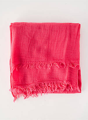 Foulard tissage popeline rose GRACE & MILA femme