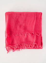 Foulard tissage popeline rose GRACE & MILA femme