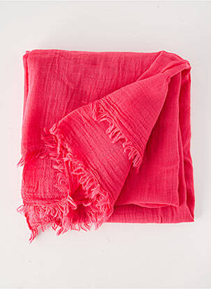 Foulard tissage popeline rose GRACE & MILA femme
