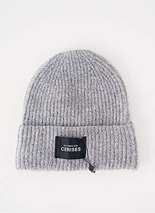 Bonnet stretch gris LE TEMPS DES CERISES femme