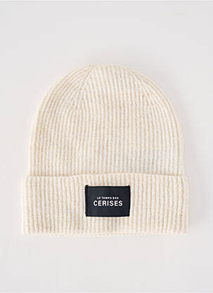 Bonnet stretch blanc LE TEMPS DES CERISES femme