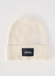 Bonnet stretch blanc LE TEMPS DES CERISES femme