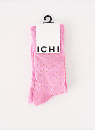 Chaussettes coutures renforcées rose ICHI femme
