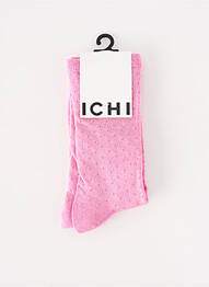 Chaussettes coutures renforcées rose ICHI femme