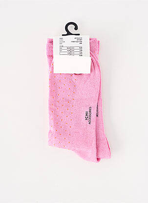 Chaussettes coutures renforcées rose ICHI femme