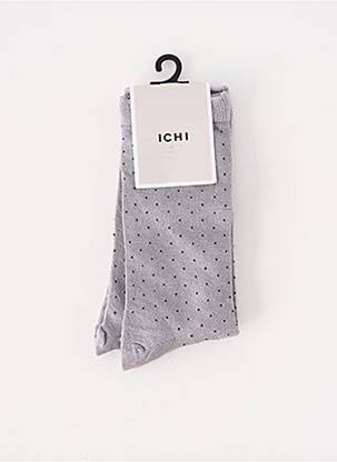 Chaussettes coutures renforcées gris ICHI femme