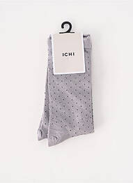 Chaussettes coutures renforcées gris ICHI femme