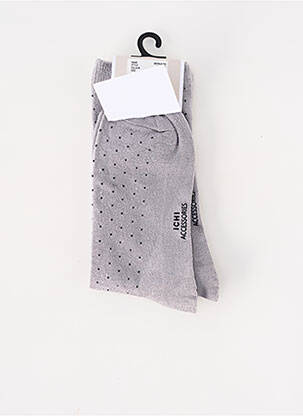 Chaussettes coutures renforcées gris ICHI femme