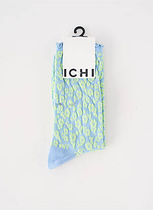 Chaussettes coutures renforcées bleu ICHI femme