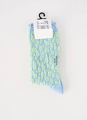 Chaussettes coutures renforcées bleu ICHI femme