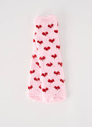Chaussettes imprimé fantaisie rose PIECES femme