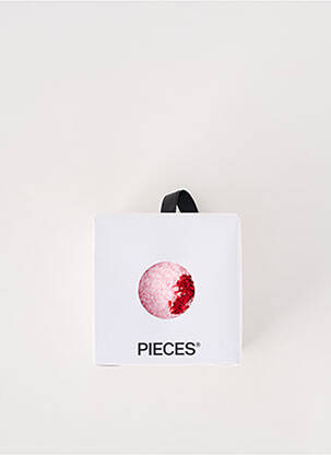 Chaussettes imprimé fantaisie rose PIECES femme