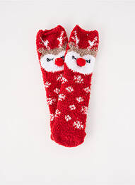 Chaussettes coutures renforcées rouge PIECES femme